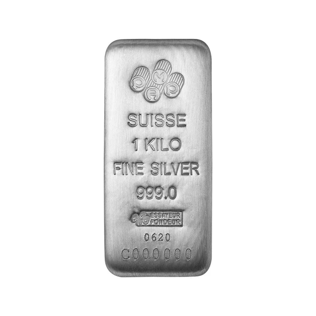 1kg Pamp Suisse Silver Bar, 1 kg Fine .999