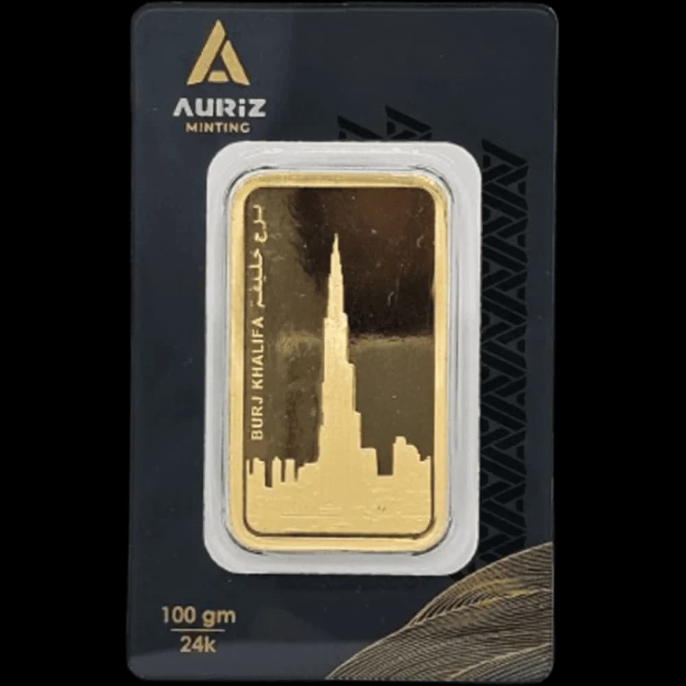 100g Auriz Gold Bar, 100 g 24K